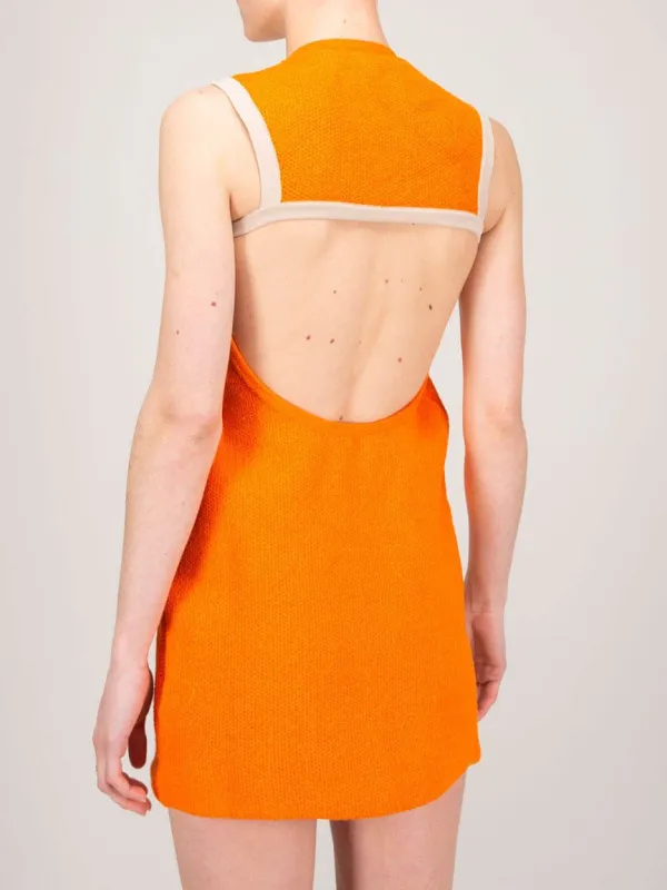 Viscose Open Back Mini Dress