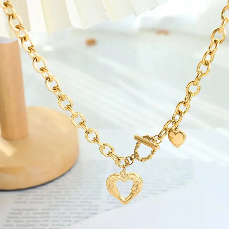 Heart Hammered Necklace