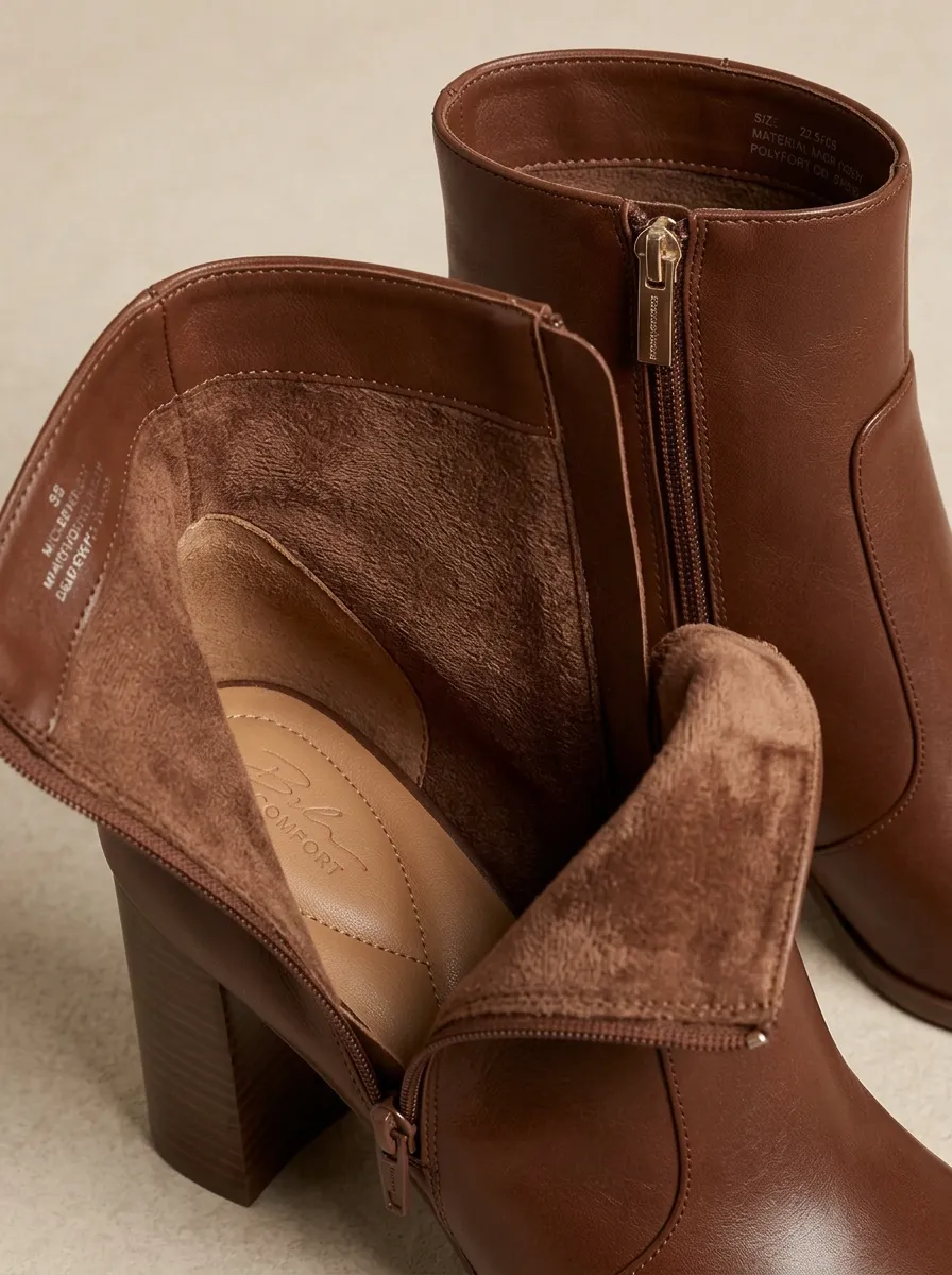 Block-Heel Women's High-Heel Ankle Boots