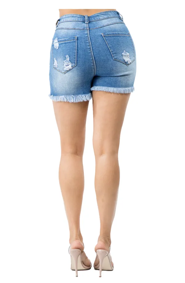 Women's Distressed Denim Shorts