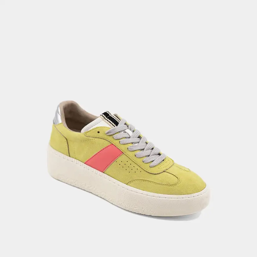 Layered Leather Suede Sneakers