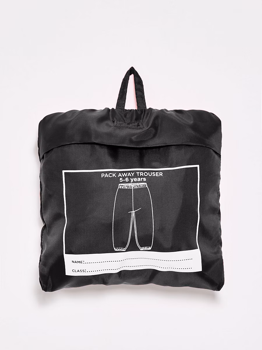 Black Shower Proof School Pac A Trousers detail 1