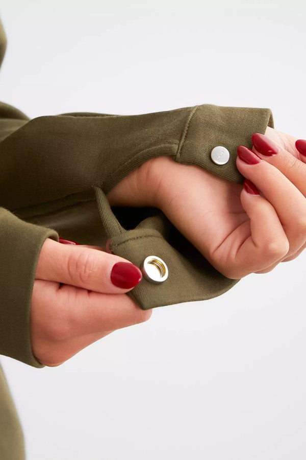 Olive Green Zip Up Utility Jumpsuit