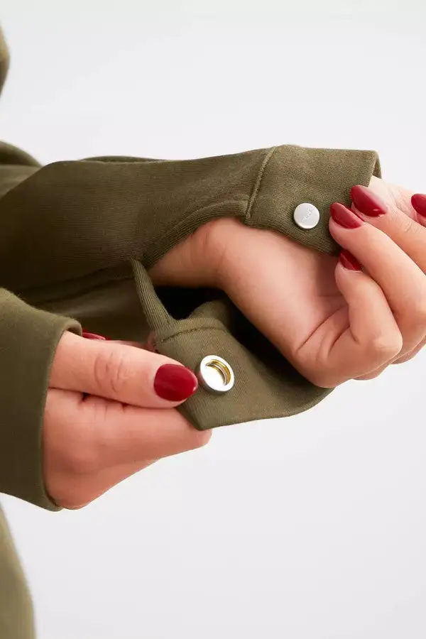 Olive Green Zip Up Utility Jumpsuit