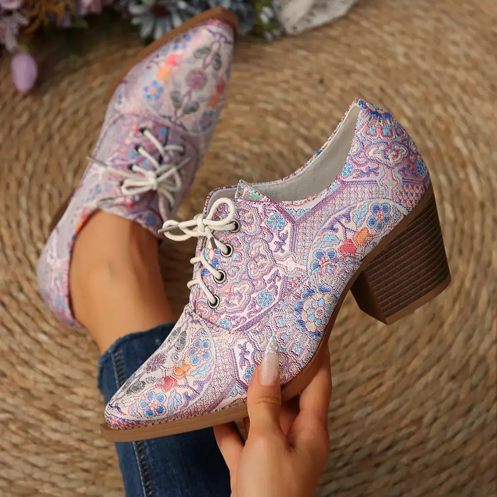 Refined Pointed Toe Block Heel Ankle Boots