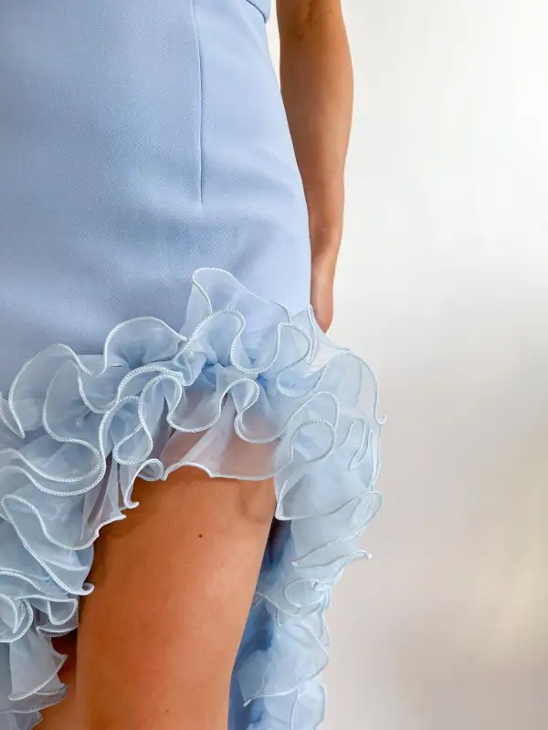 Strapless Midi Detail Gown