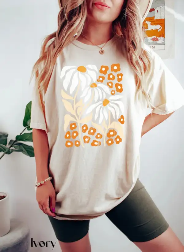 Boho Wildflowers Floral NatureT-Shirt