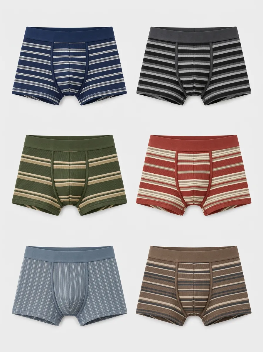 Men's Prescott Stripe Boxer Briefs 6-Pack