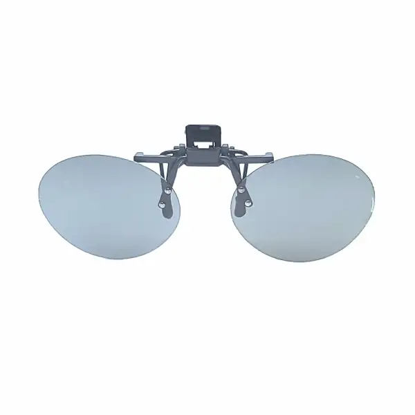 54mm Oval Polarized Flip-Up Clip-On Sunglasses
