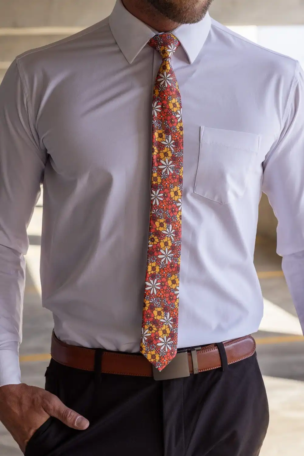 Polished Novelty Pattern Necktie