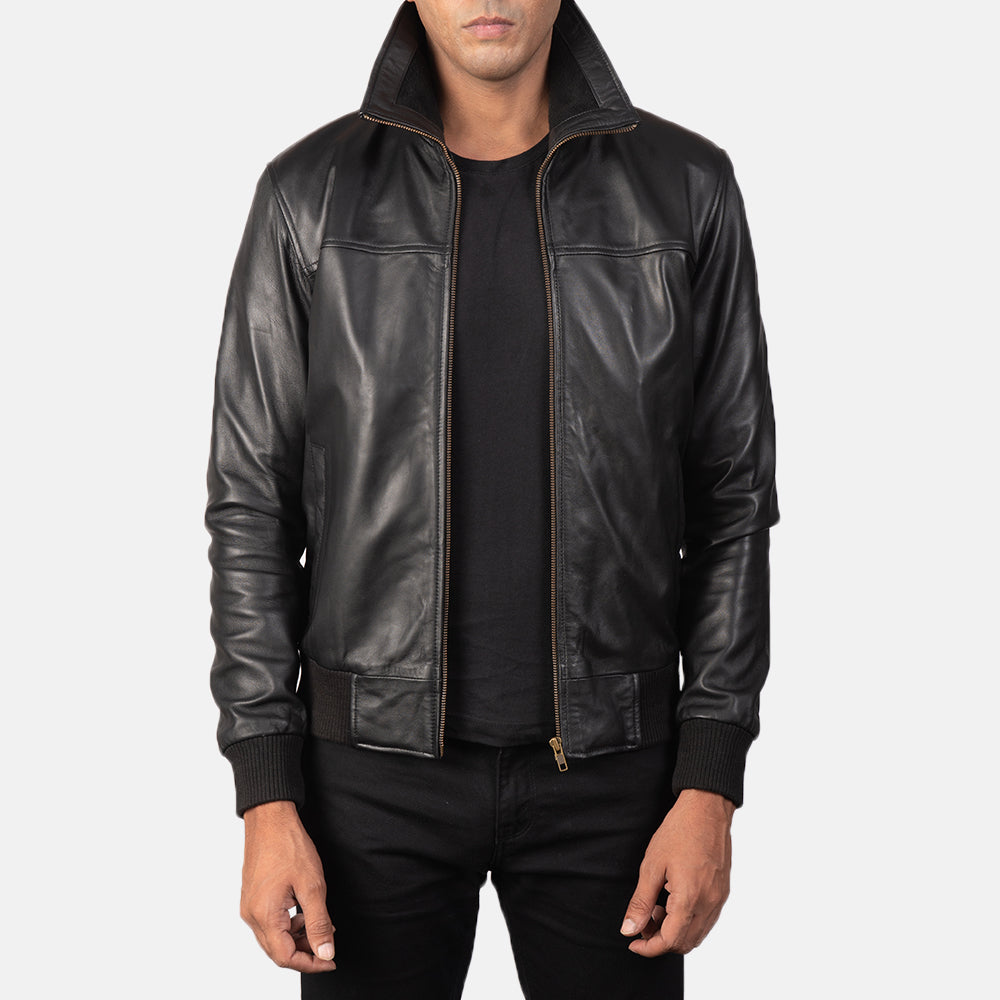 Men's Modern Bomber Leather Jacket