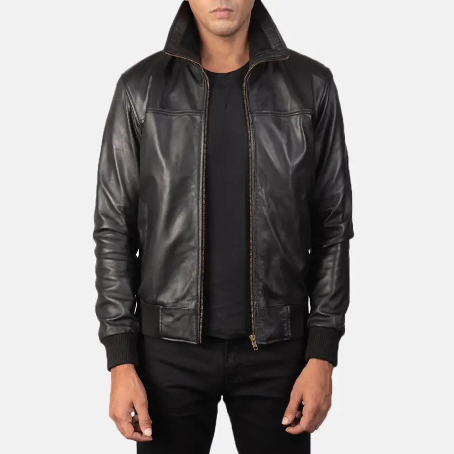 Men's Modern Bomber Leather Jacket