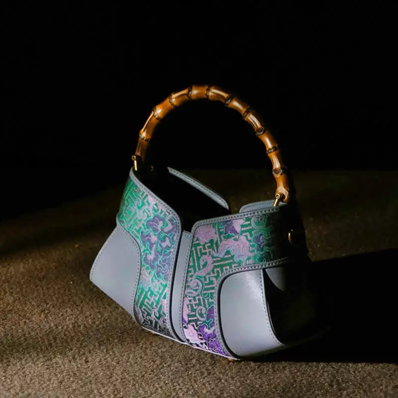 Buddha Stones Retro Peony Bag