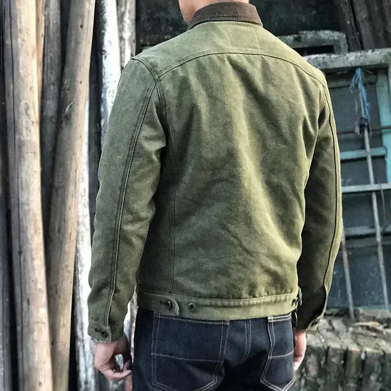 Buttoned Washed Field Jacket