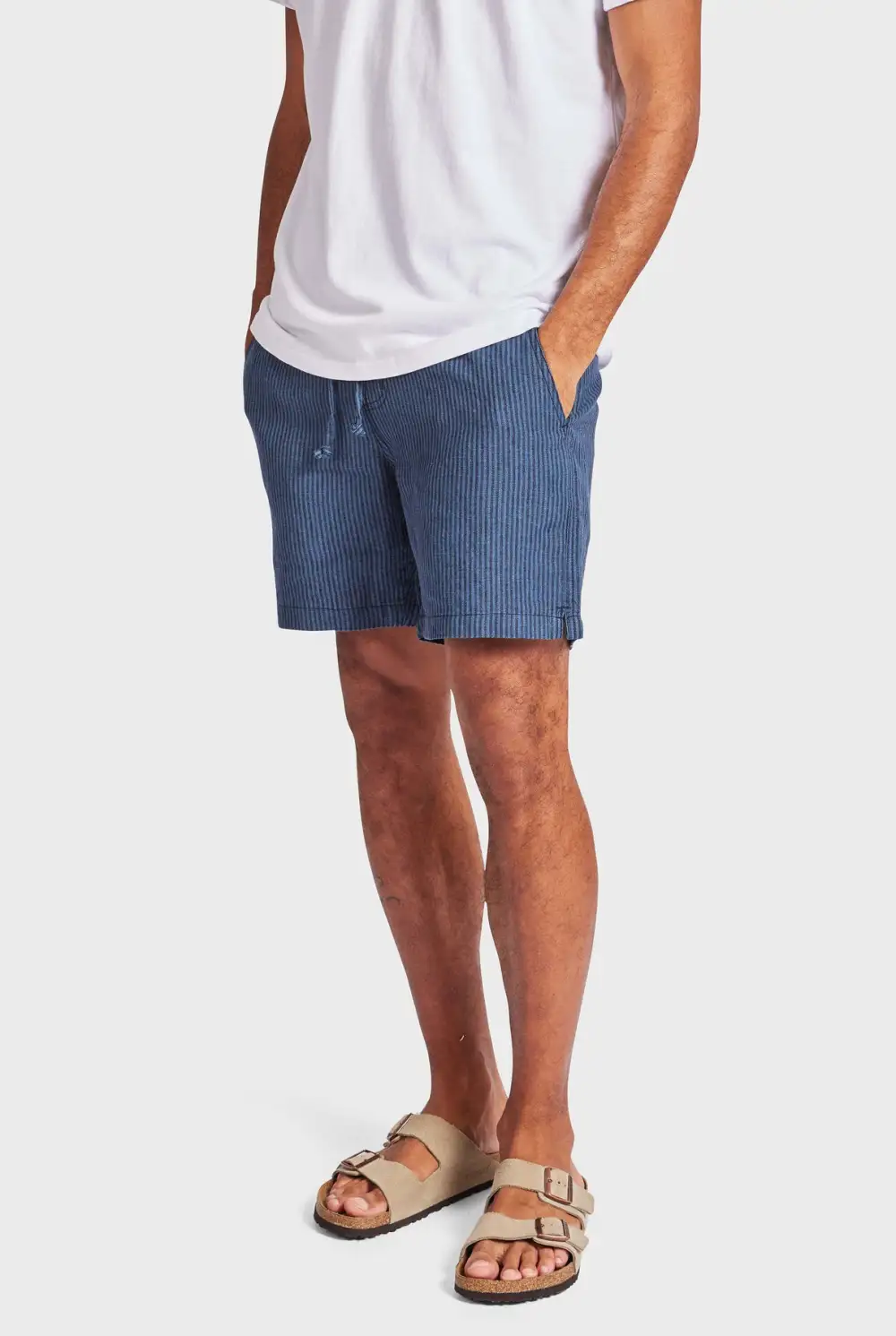 Striped Linen Loose Fit Short