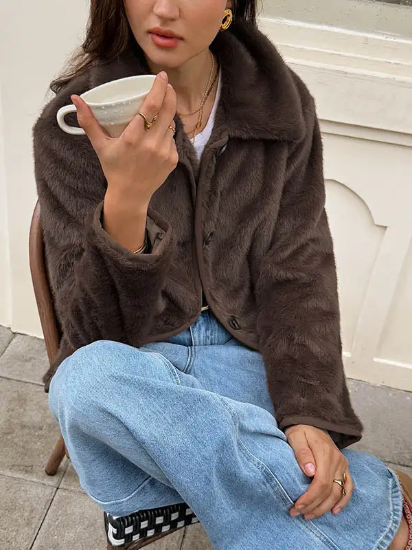 Button Front Jacket Relaxed Fit