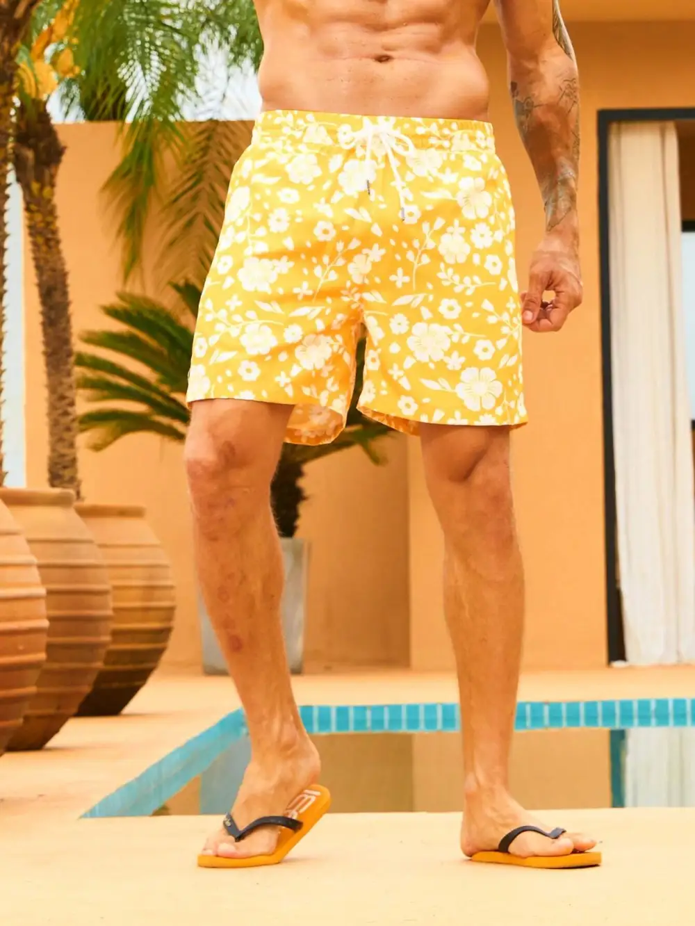 Men's Floral Swim Trunks