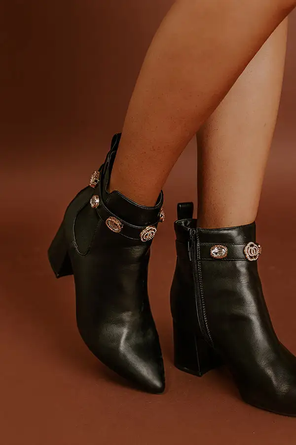 Refined Faux Leather Ankle Boots