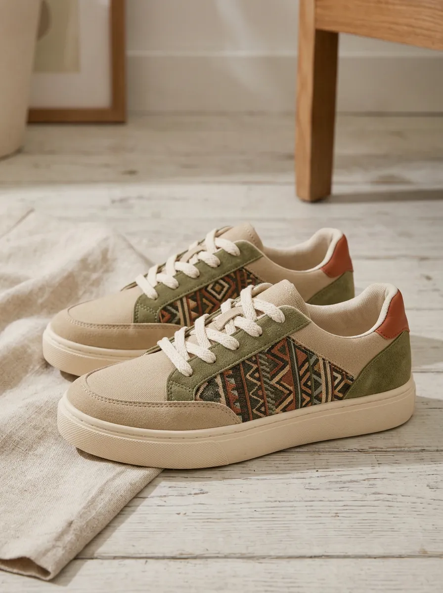Women's Boho Tribal Pattern Printed Casual Sneakers