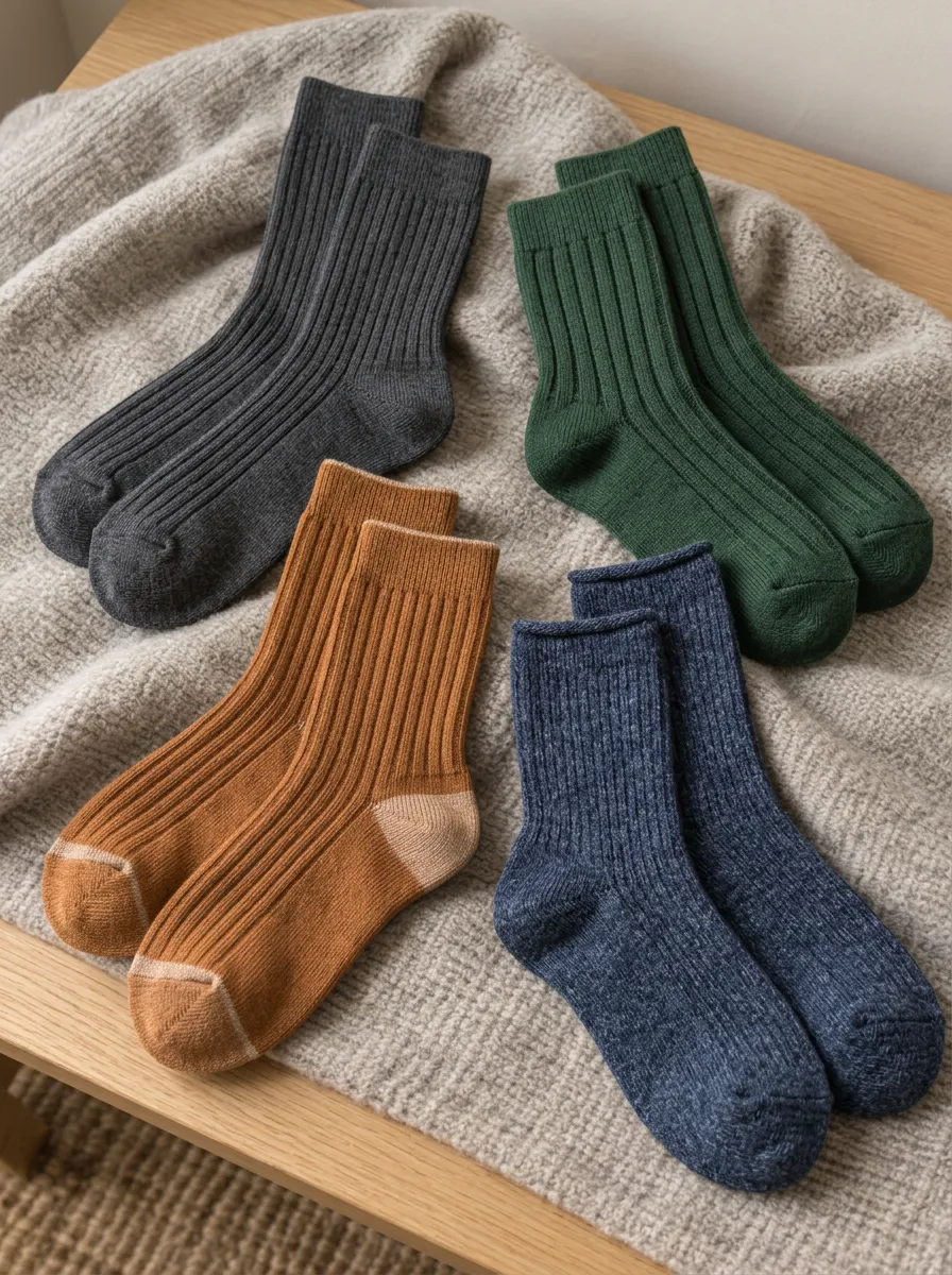 Patterned Men's Four Pack Crew Sock Collection