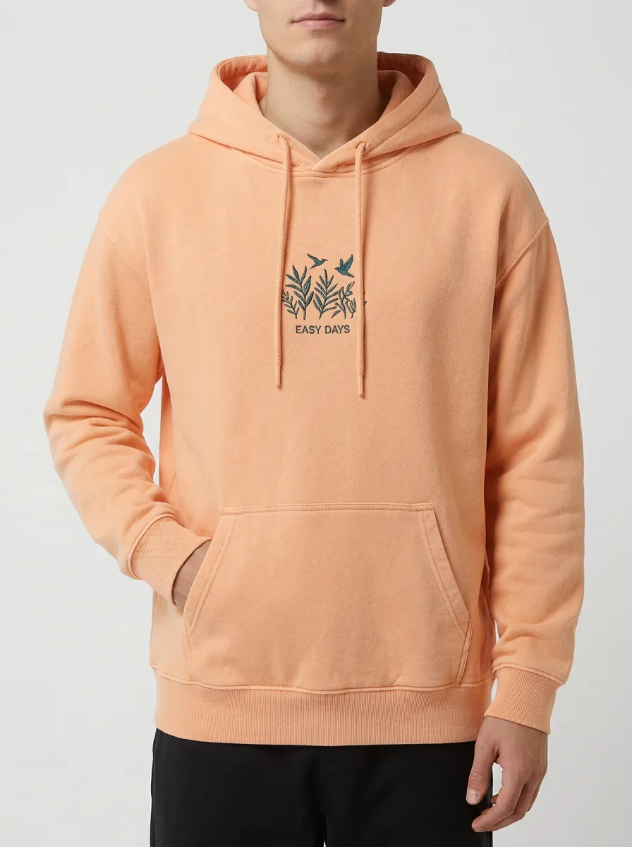 Unisex  Nature Bird Leaves Print Hoodie