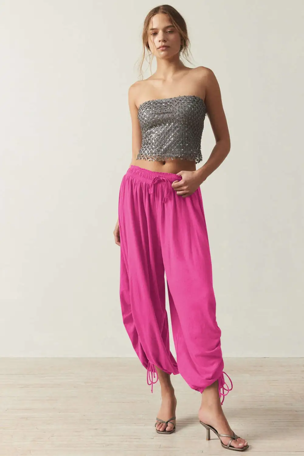 Everyday Drawstring Ruched Pants