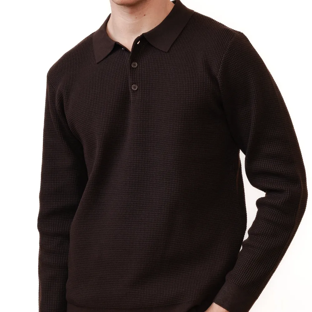 Regular Fit Polo Collar Knit Polo Shirt