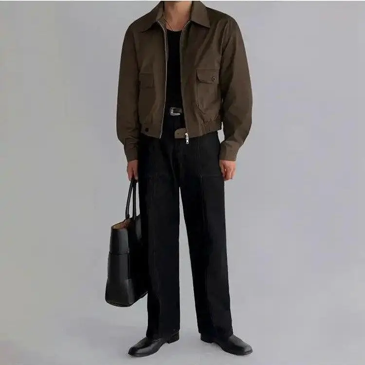 Seam Detail Straight Leg Jeans