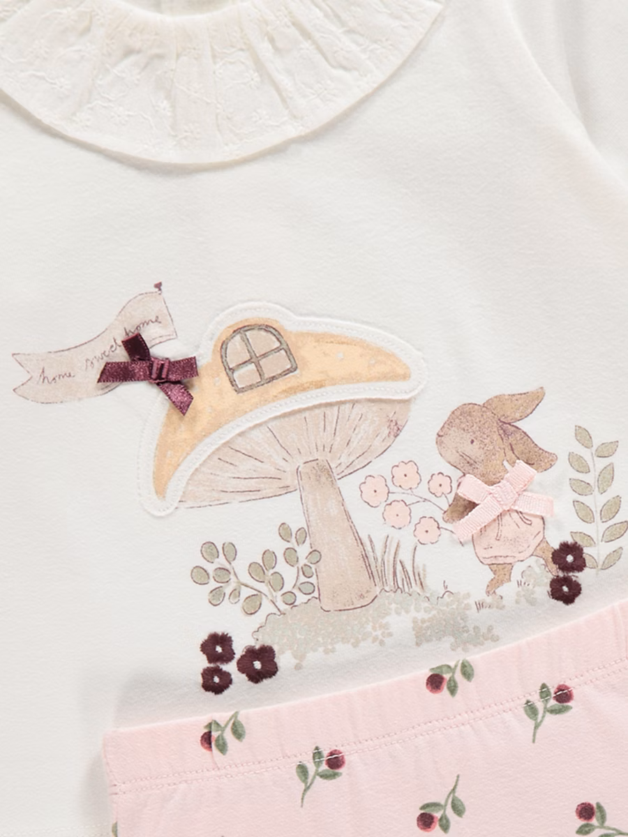 Woodland Collared Top and Leggings Outfit detail 1