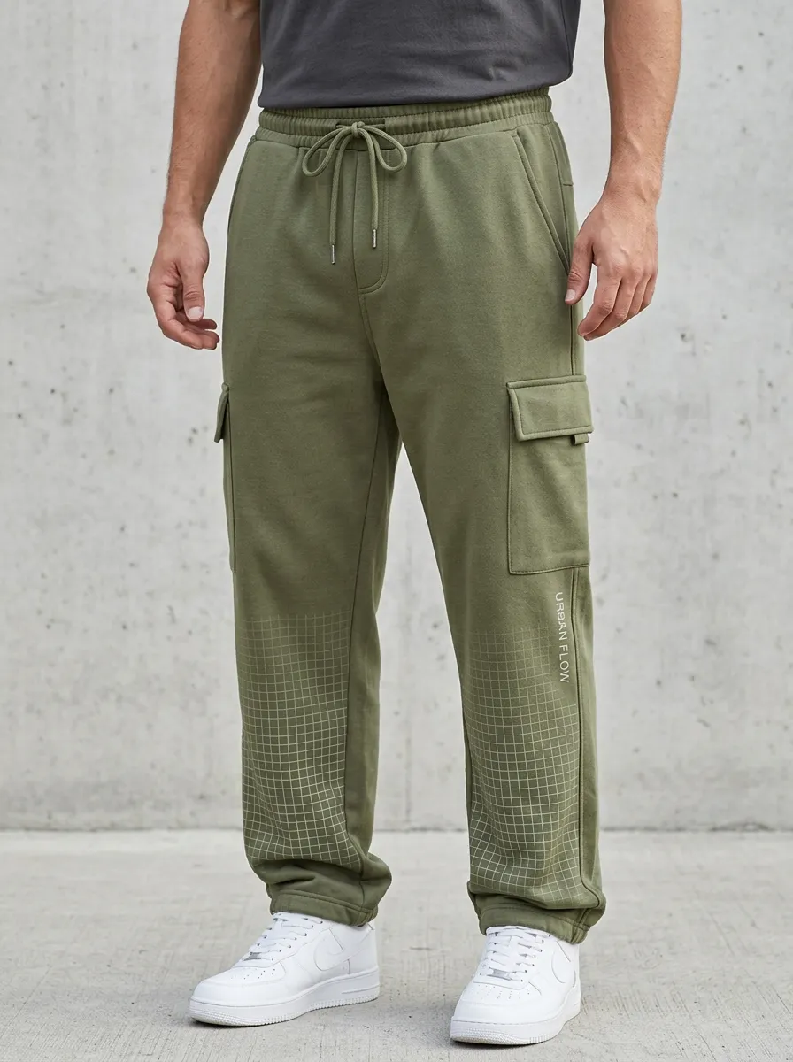 Cargo Sweatpants Grid Men's Cargo Joggers