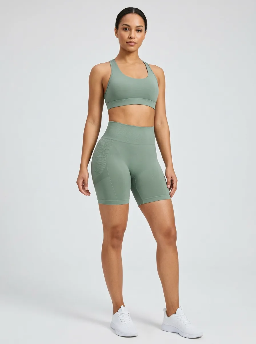 Women's Leisure High Waist Seamless Fitness Shorts