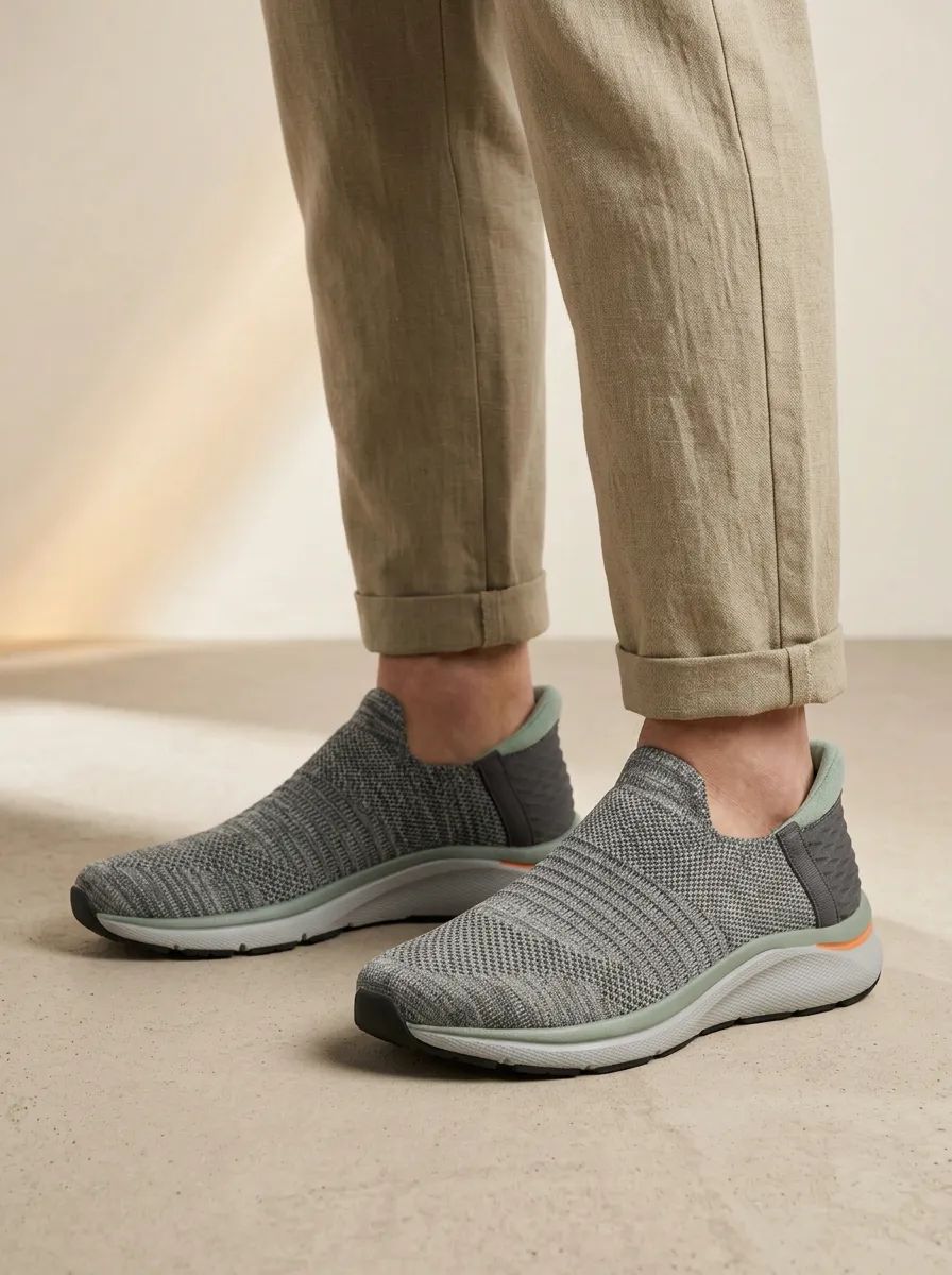 Unisex Knit Casual Slip-On Walking Sneakers