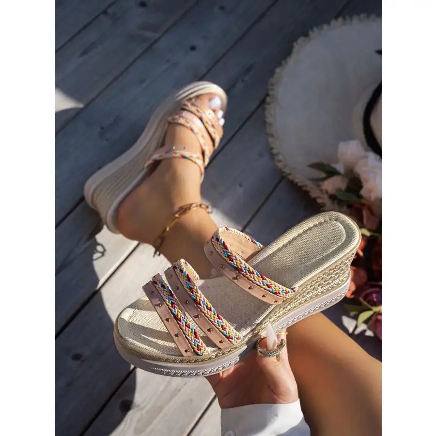 Classic Open Toe Platform Wedge Sandals