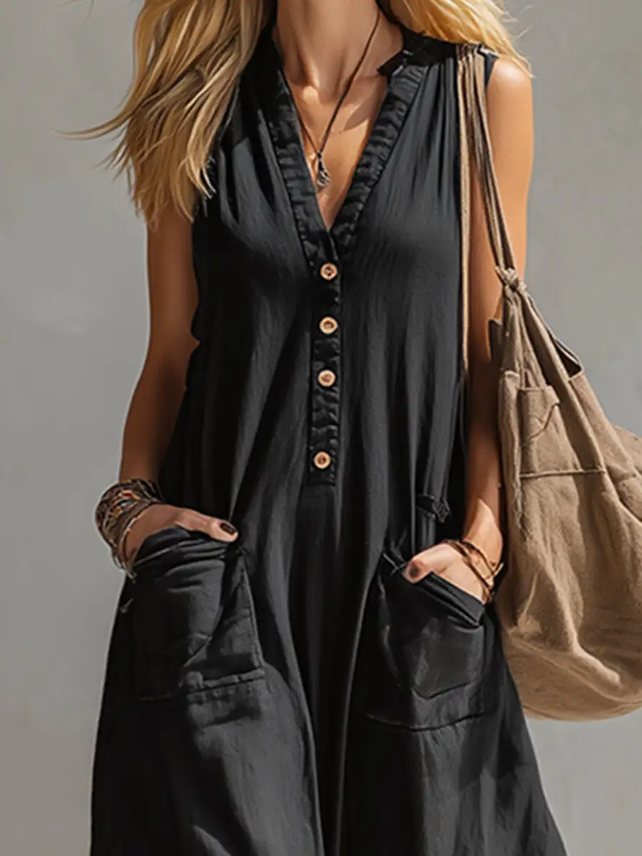 Linen Blend Jumpsuit