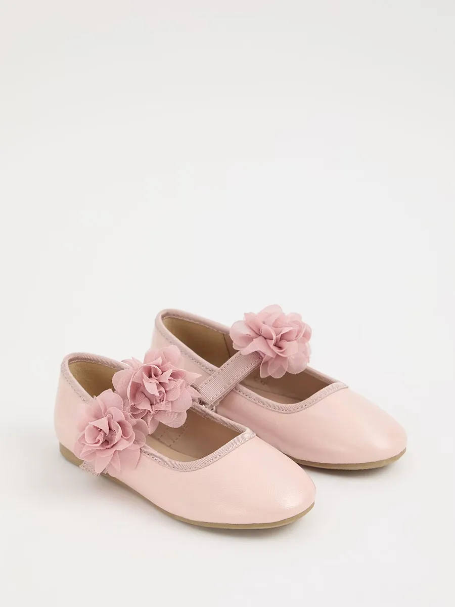 Pink Shimmer Corsage Ballet Shoes