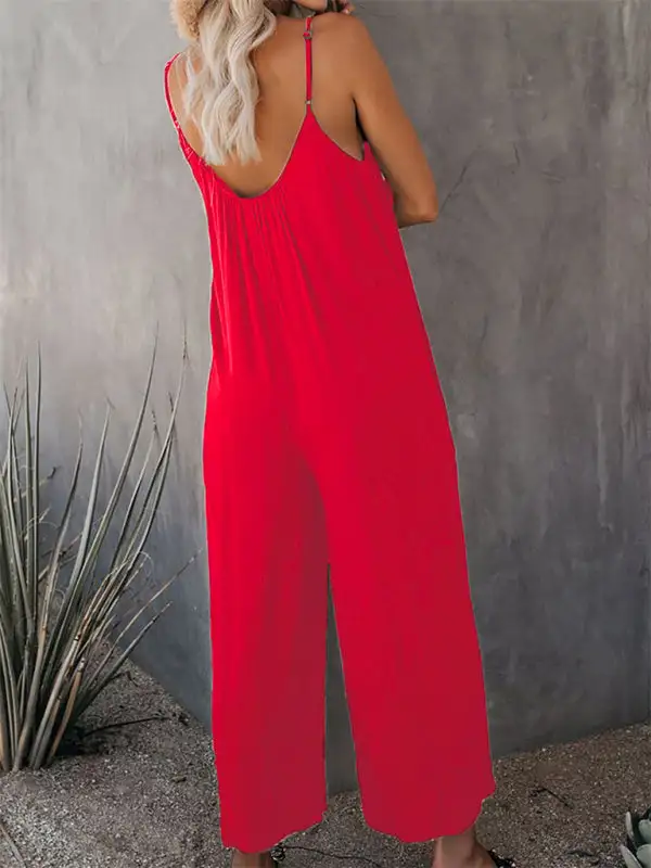 Trousers Clean Side Pocket Loose Spaghetti Accessory