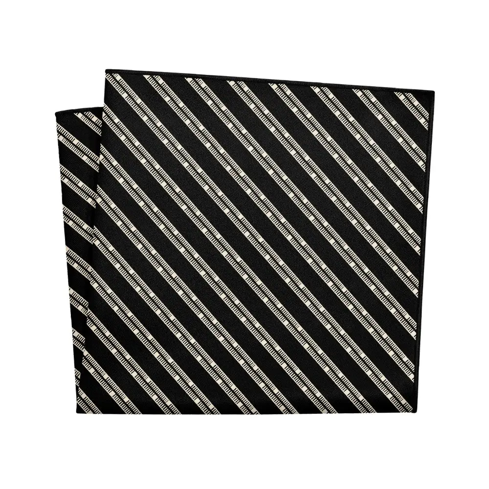 Refined Coordinated Striped Pocket Square