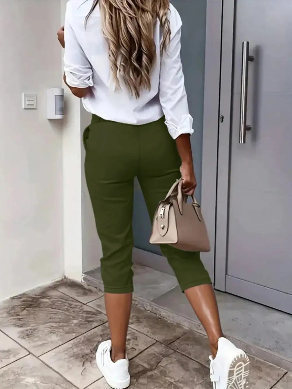 Pleated Detail Pants With Pocket