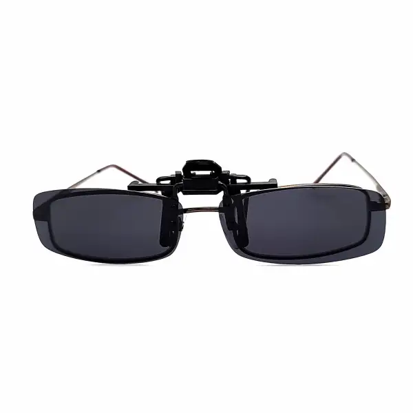 58mm Rectangular Polarized Flip-Up Clip-On Sunglasses