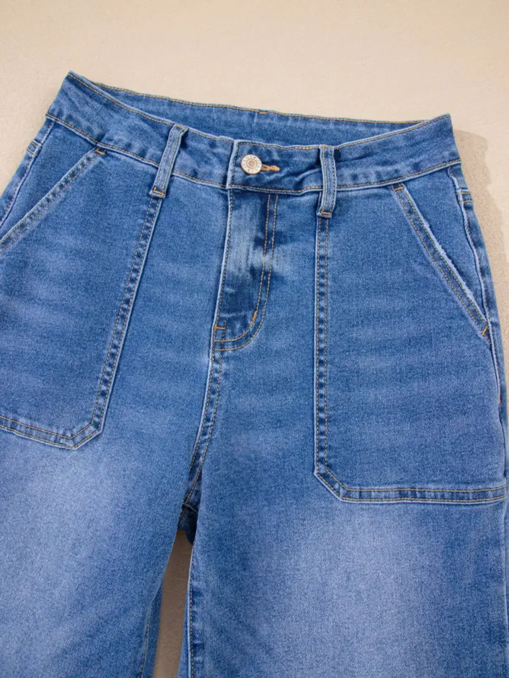 Flap Pocket Easy Layer Denim Jeans
