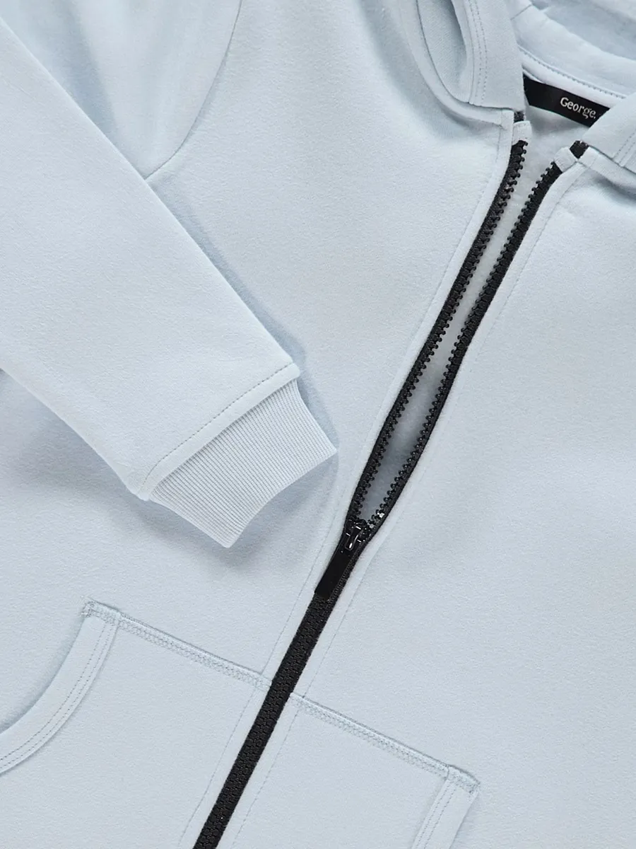 Light Blue Zip Up Hoodie