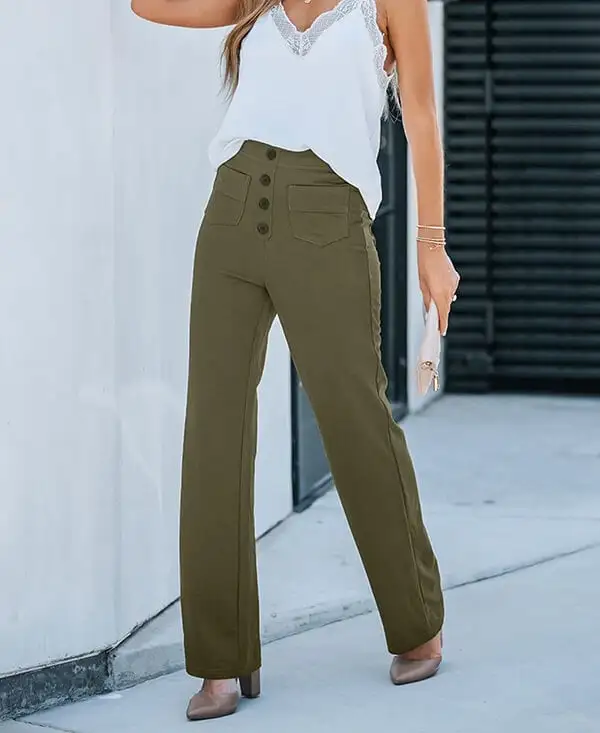 High Waist Everyday Casual Pants