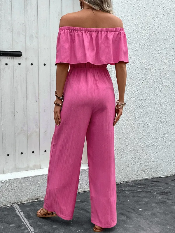 Wide Leg One Shoulder Clean Trousers Pants