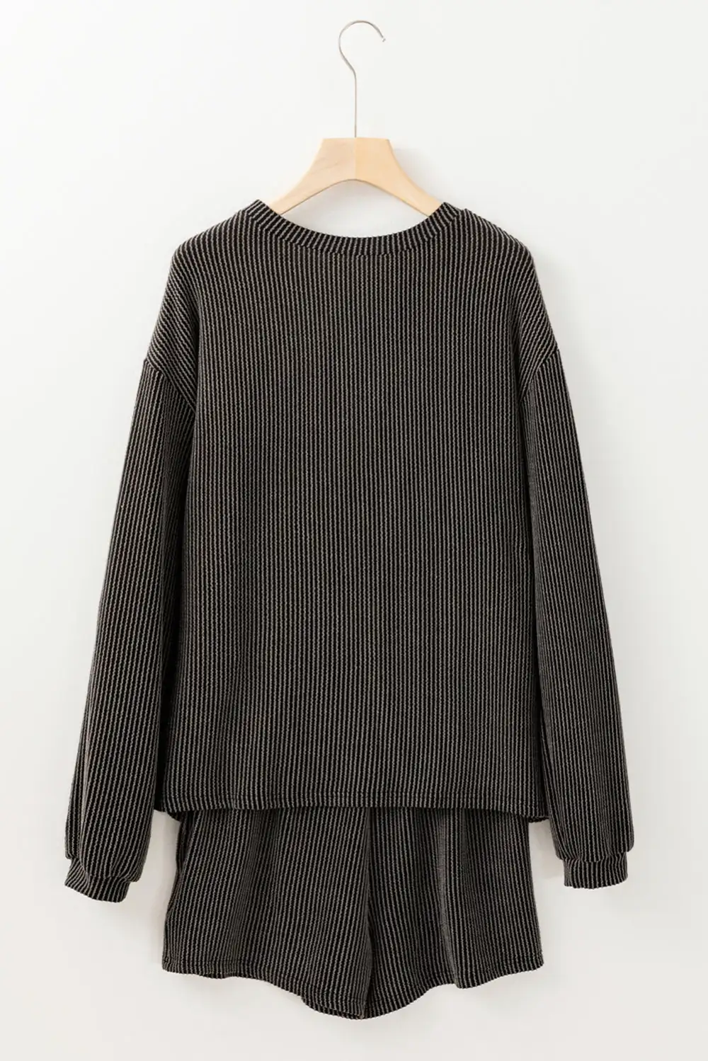 Long Sleeve Relaxed Shorts Lounge Set Ease