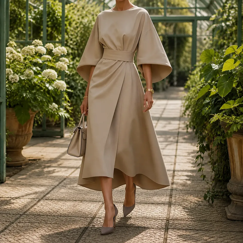 Graceful Refined Women's Midi Dress