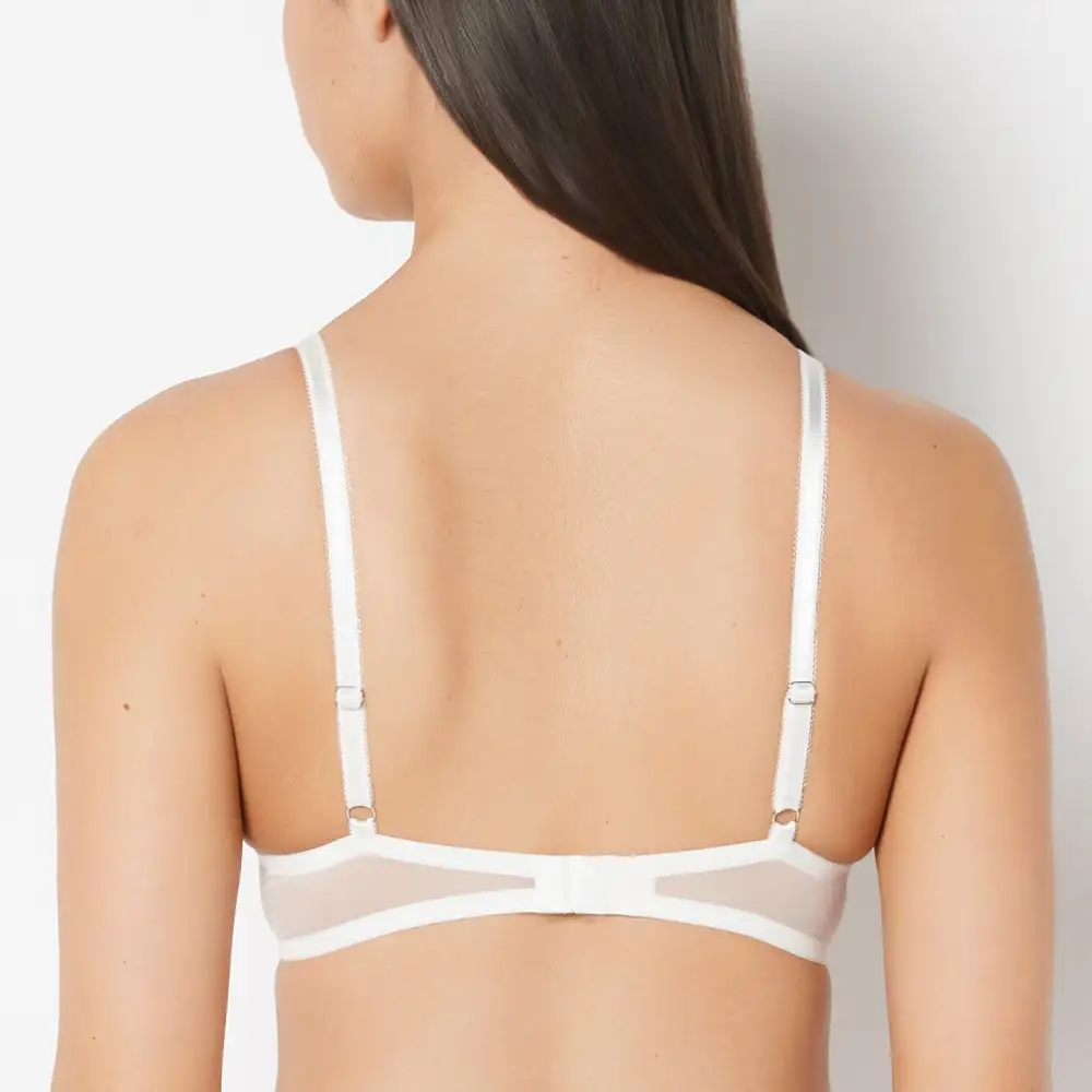 Unlined Demi Bra With Breezy Embroidery