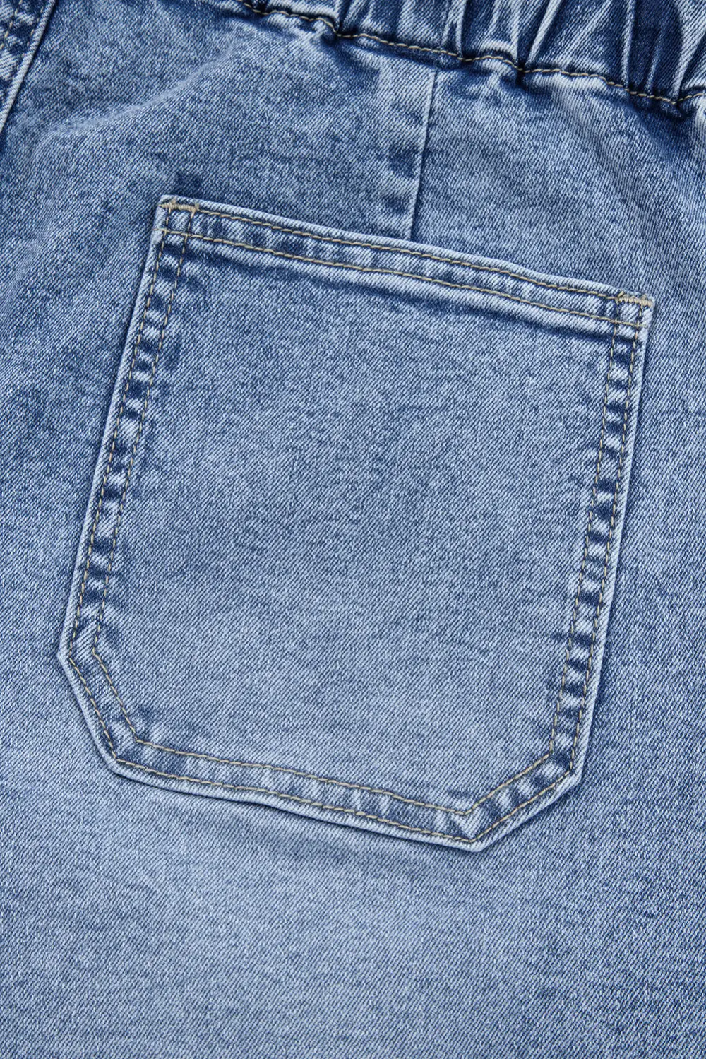 Wrap Woven Denim Jeans