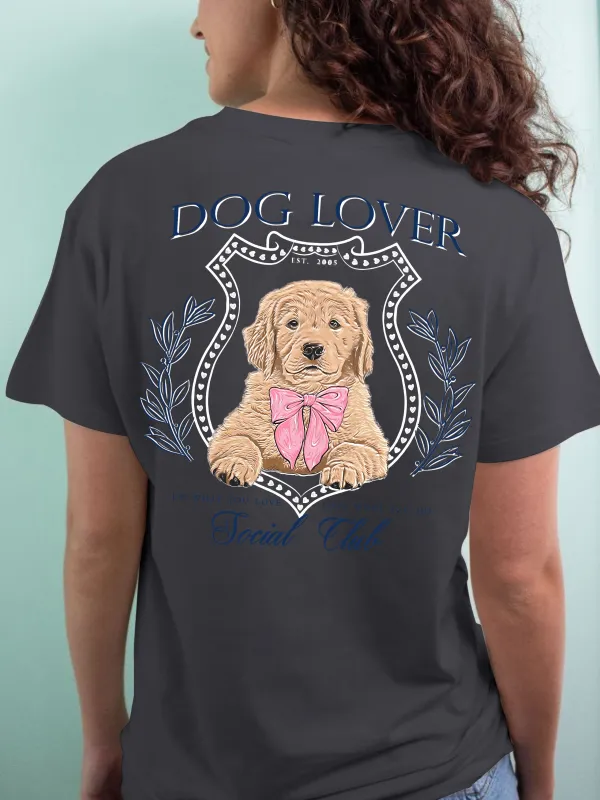 Dog Lover Graphic Printed T - Shirt