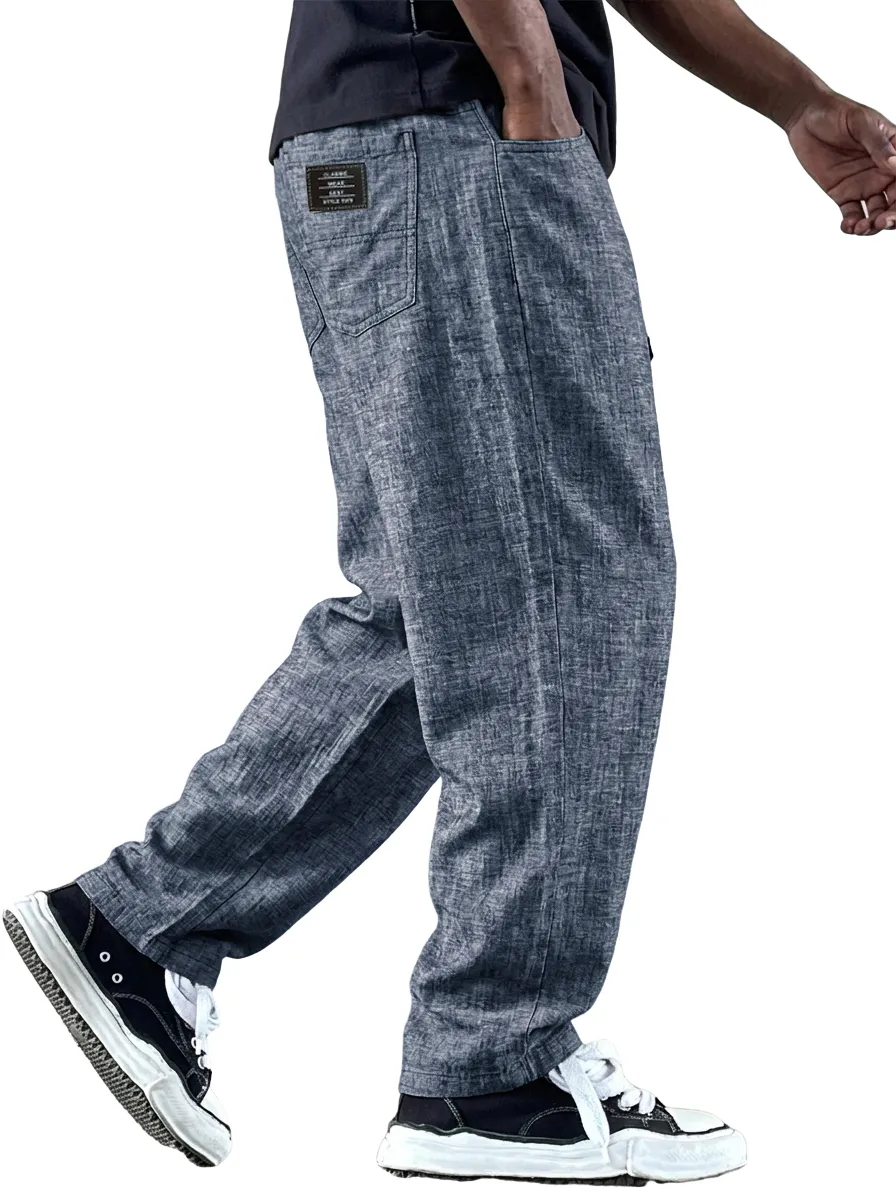 Structured Linen Blend Pants