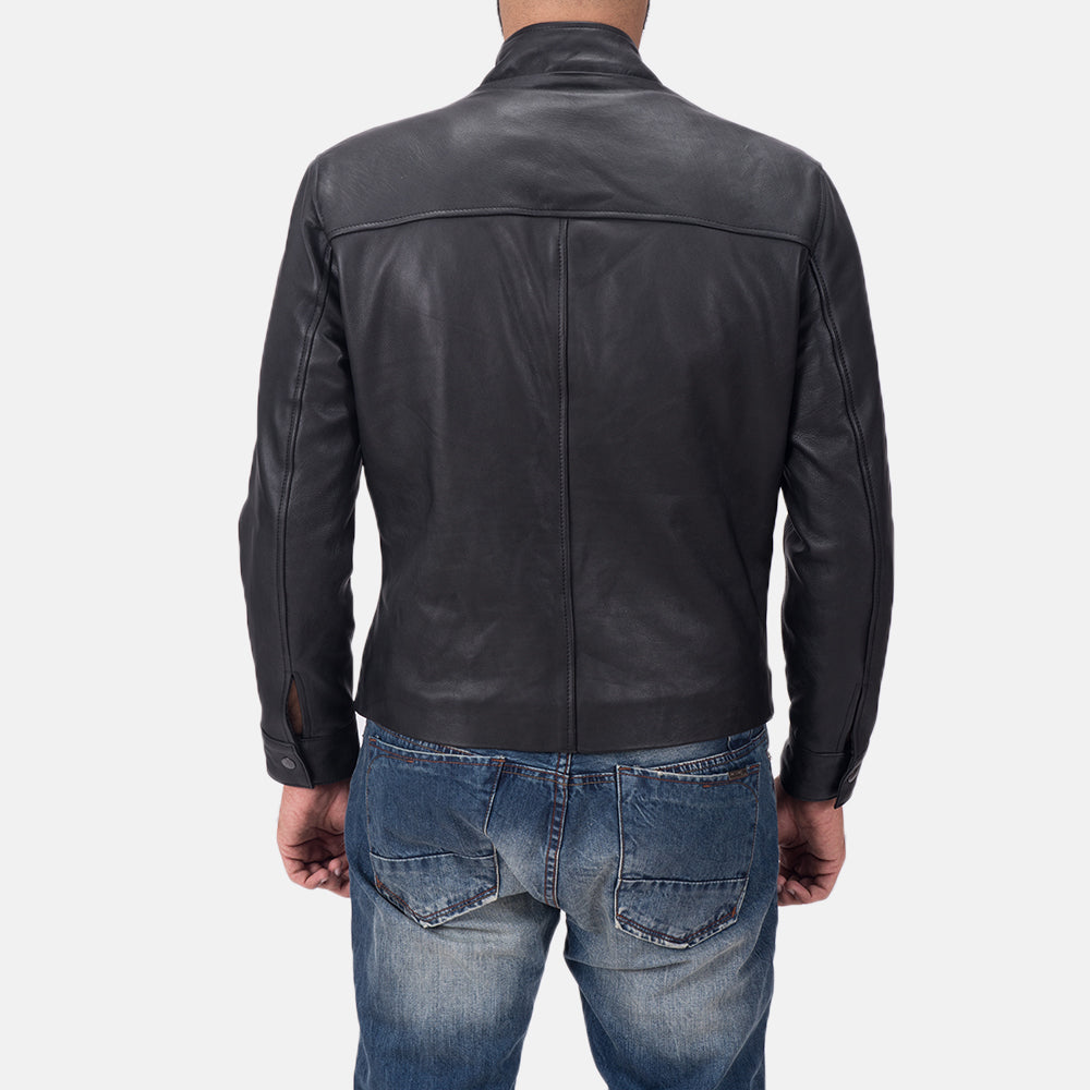 Men's Layered Biker Leather Jacket